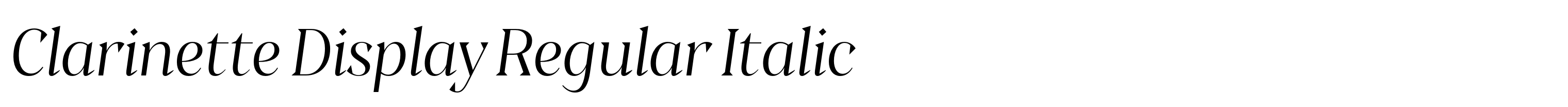 Clarinette Display Regular Italic